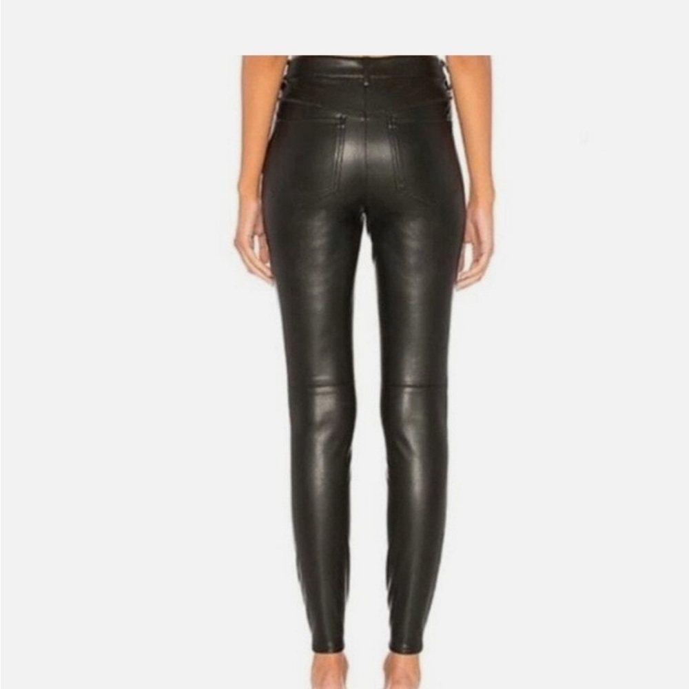 Free People Vegan Leather High Rise Pant Black Women's Sz 28 - Picture 3 of 13